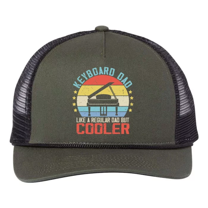 Keyboard Dad Like Normal Dad But Cooler Retro Rope Trucker Hat Cap