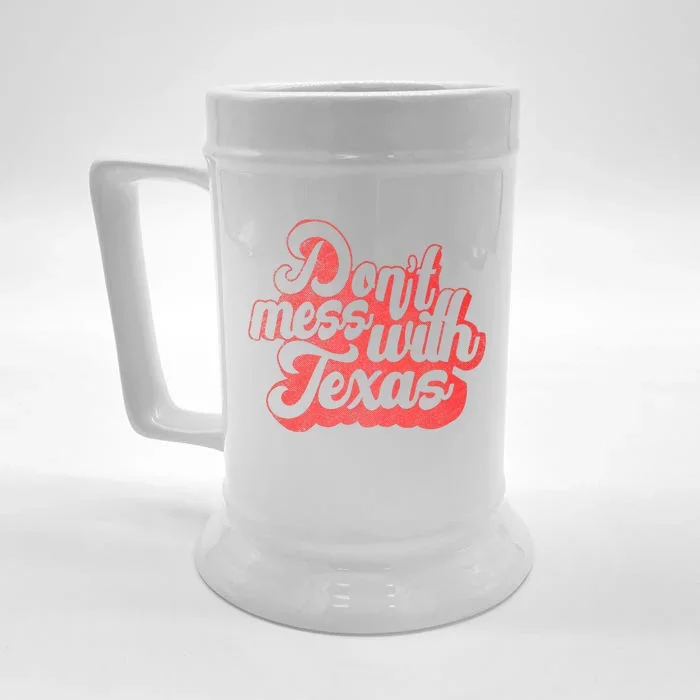 Kids Dont Mess With The Texas People Baby Texas Boy Texas Front & Back Beer Stein