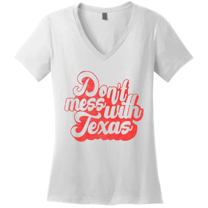 Kids Dont Mess With The Texas People Baby Texas Boy Texas Women's V-Neck T-Shirt