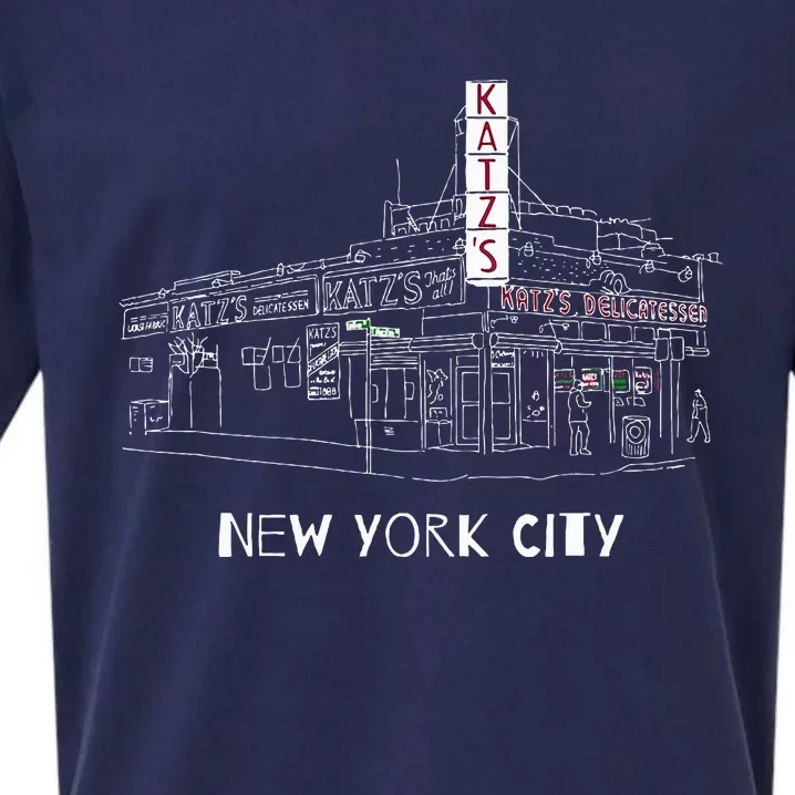 KatZ Deli New York City For Reuben Sandwich Fans Sueded Cloud Jersey T-Shirt