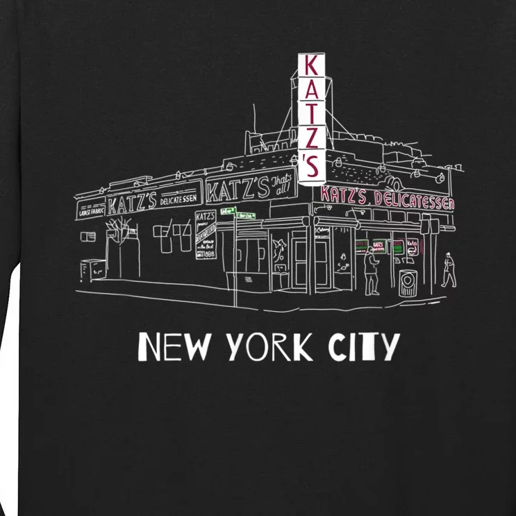 Kat'z Deli New York City For Reuben Sandwich Fans Tall Long Sleeve T-Shirt