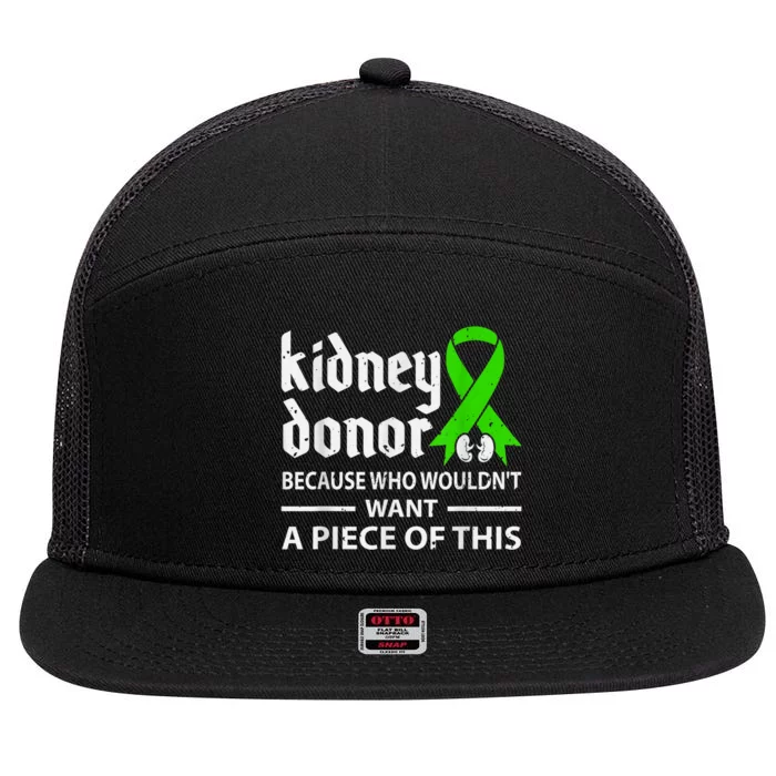 Kidney Donor Organ Transplant 7 Panel Mesh Trucker Snapback Hat