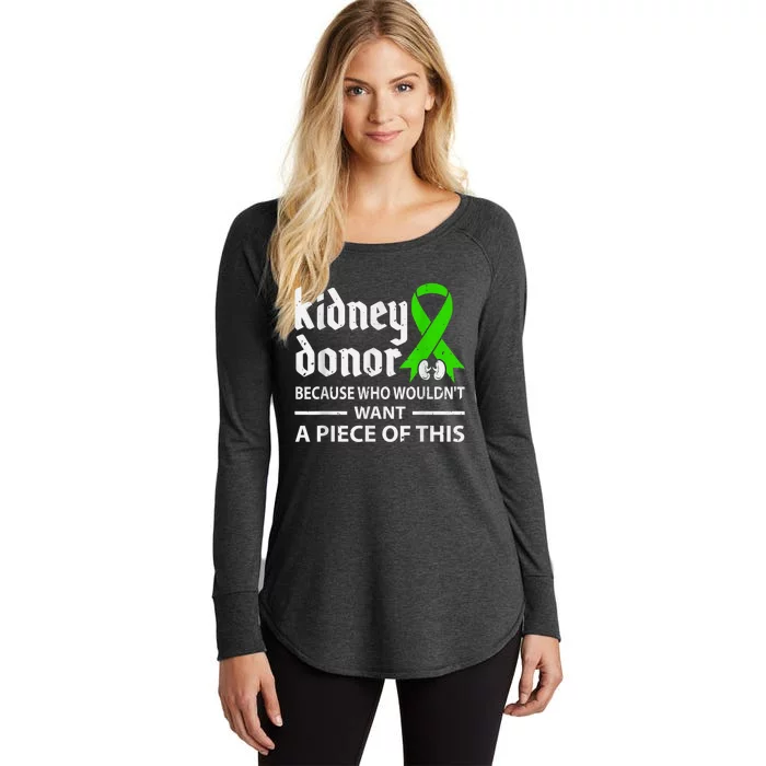 Kidney Donor Organ Transplant Women's Perfect Tri Tunic Long Sleeve Shirt