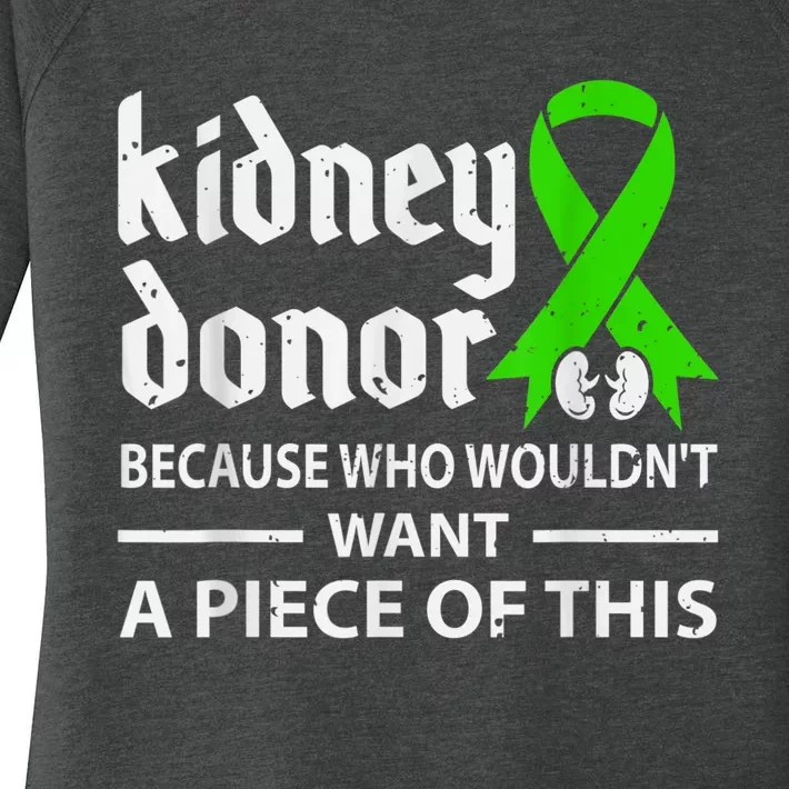 Kidney Donor Organ Transplant Women's Perfect Tri Tunic Long Sleeve Shirt