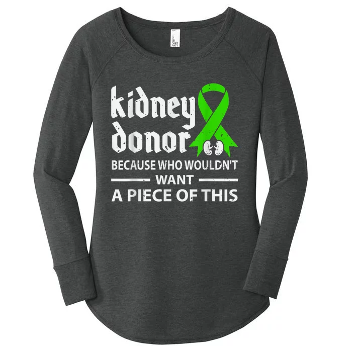 Kidney Donor Organ Transplant Women's Perfect Tri Tunic Long Sleeve Shirt