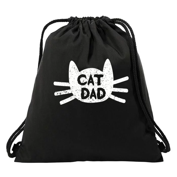 Kitty Daddy Papa Fathers Day Cat Dad Drawstring Bag