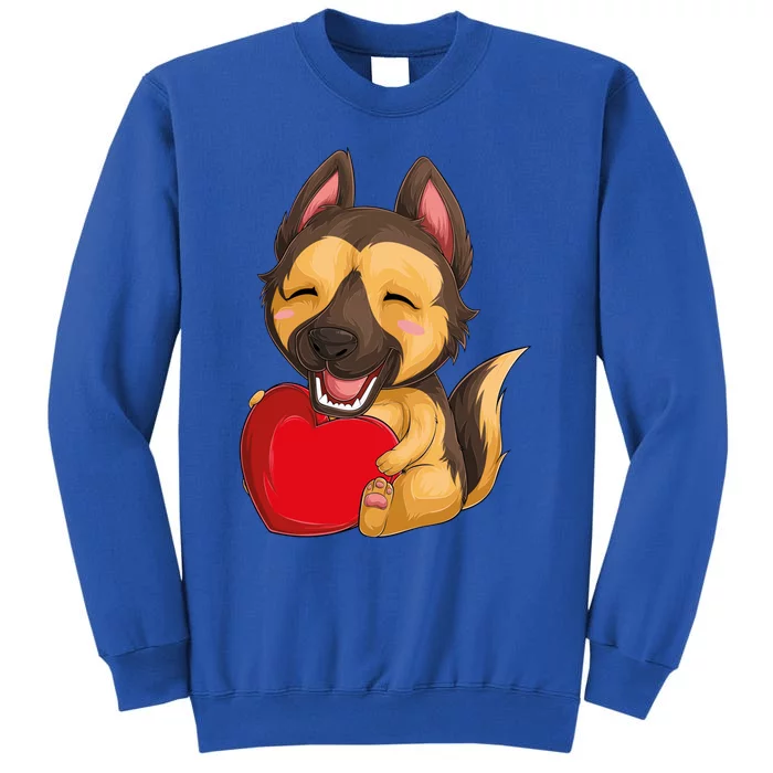 Kawaii Dog Puppies Pet Ger Shepherd Valentines Day Meaningful Gift Sweatshirt