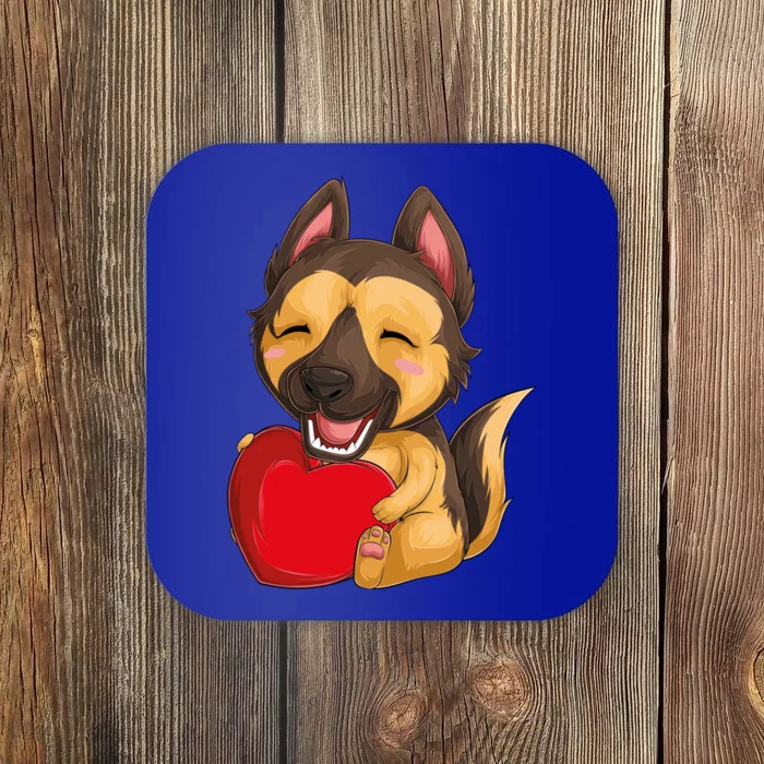 Kawaii Dog Puppies Pet Ger Shepherd Valentines Day Meaningful Gift Coaster