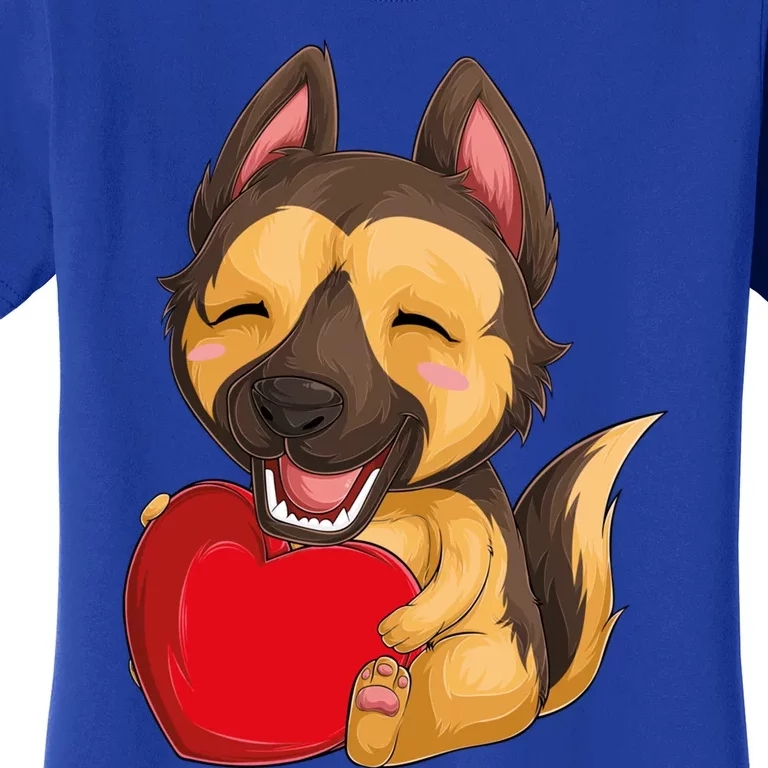 Kawaii Dog Puppies Pet Ger Shepherd Valentines Day Meaningful Gift Women's T-Shirt