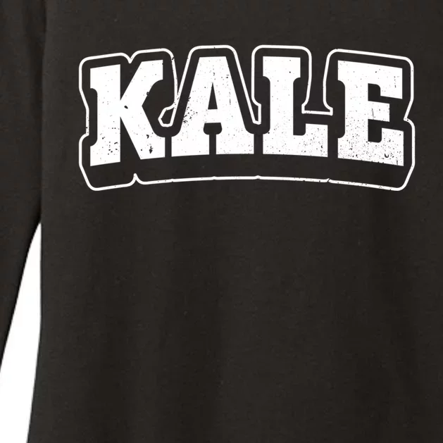 Kale Distressed Powered By Veggies Funny Vegetarian Gift Womens CVC Long Sleeve Shirt