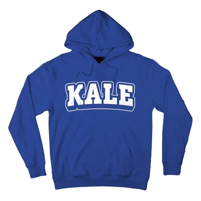 Kale Distressed Powered By Veggies Funny Vegetarian Gift Tall Hoodie