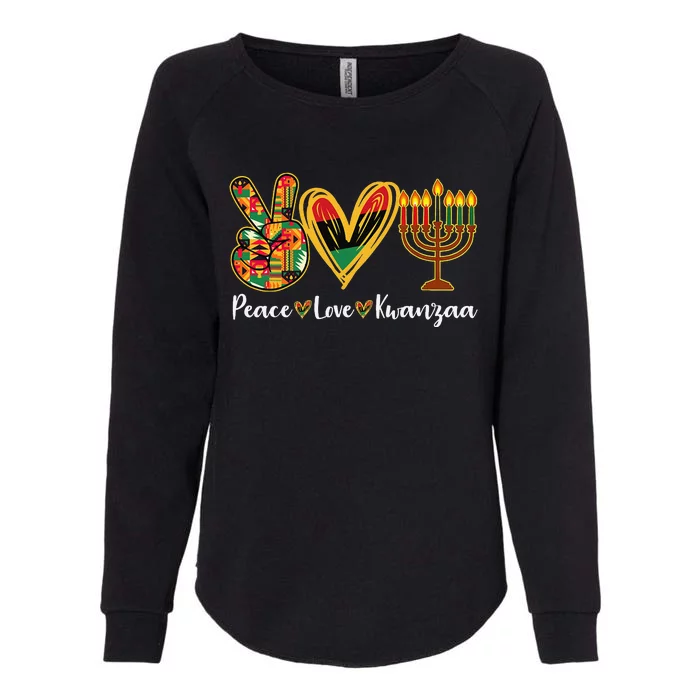 Kwanzaa Decorations Peace Love Kwanzaa Candles Womens California Wash Sweatshirt