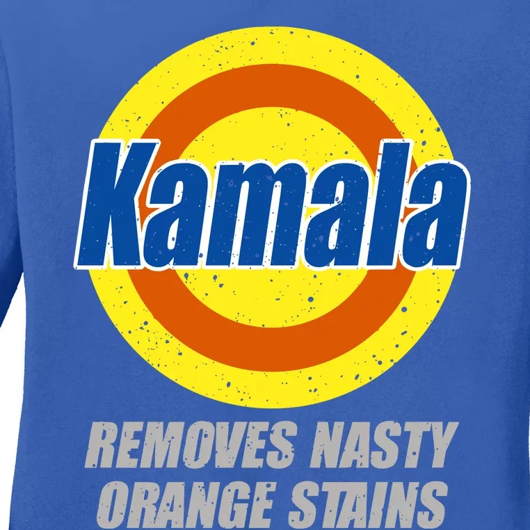 Kamala Detergent Removes Stubborn Orange Stains Antitrump Ladies Long Sleeve Shirt