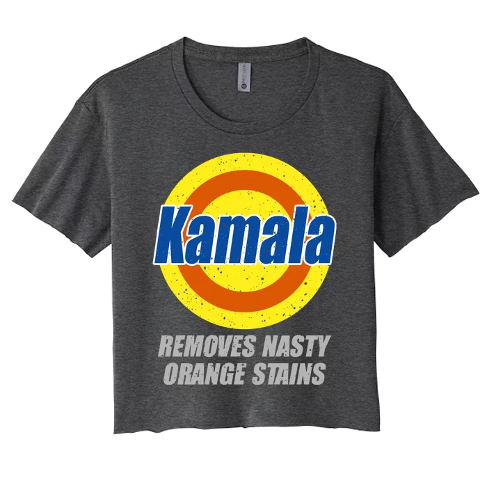 Kamala Detergent Removes Stubborn Orange Stains Antitrump Women's Crop Top Tee