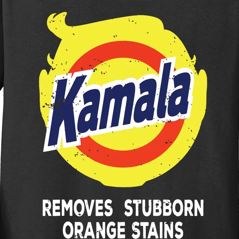 Kamala Detergent Removes Stubborn Orange Stains Antitrump Kids Long Sleeve Shirt