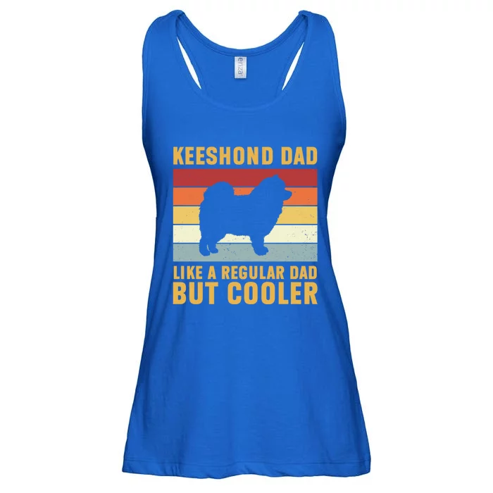 Keeshond Dad Regular Dad But Cooler Funny Keeshond Dog Great Gift Ladies Essential Flowy Tank