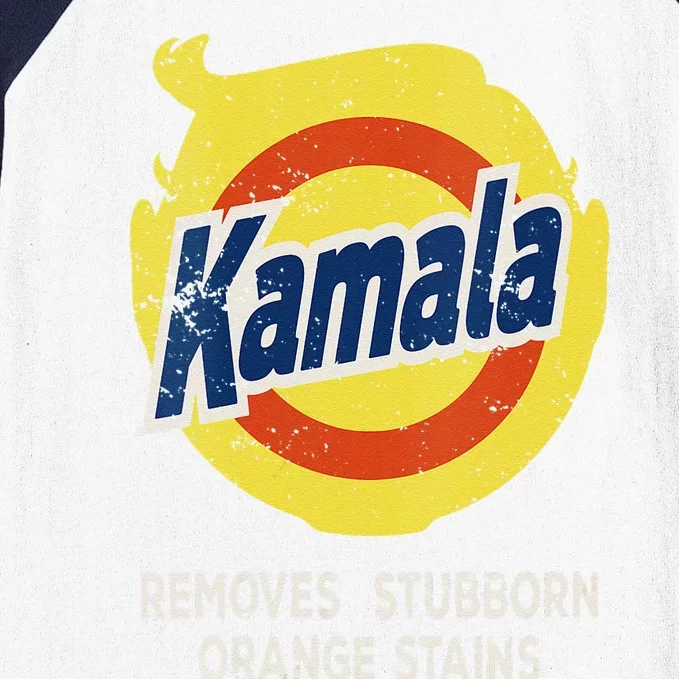 Kamala Detergent Removes Stubborn Orange Stains Antitrump Baseball Sleeve Shirt