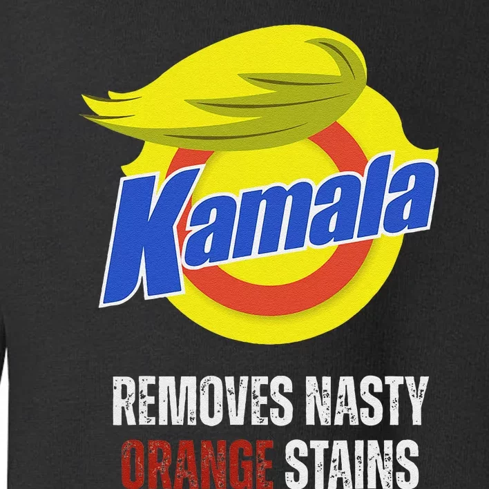 Kamala Detergent Removes Stubborn Orange Stains Anti Trump Toddler Sweatshirt