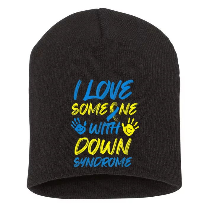 kid Down Syndrome Awareness  Month Special Needs Love T21 Short Acrylic Beanie