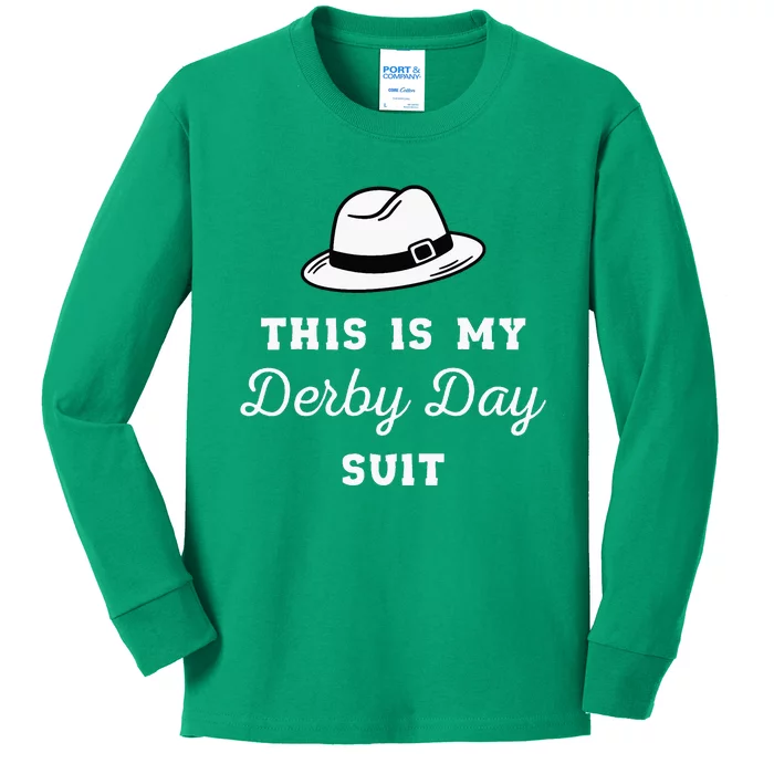 Ky Derby Suits For Funny Derby Day Kentucky Attire Kids Long Sleeve Shirt