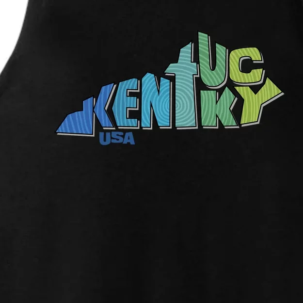 Kentucky Distorted Shape Ladies Tri-Blend Wicking Tank