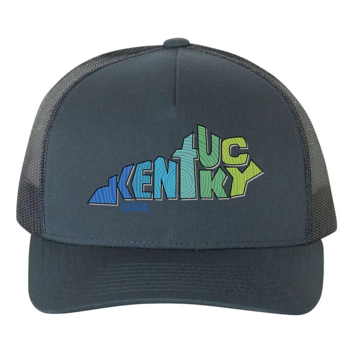 Kentucky Distorted Shape Yupoong Adult 5-Panel Trucker Hat