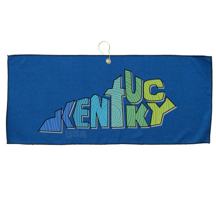 Kentucky Distorted Shape Large Microfiber Waffle Golf Towel