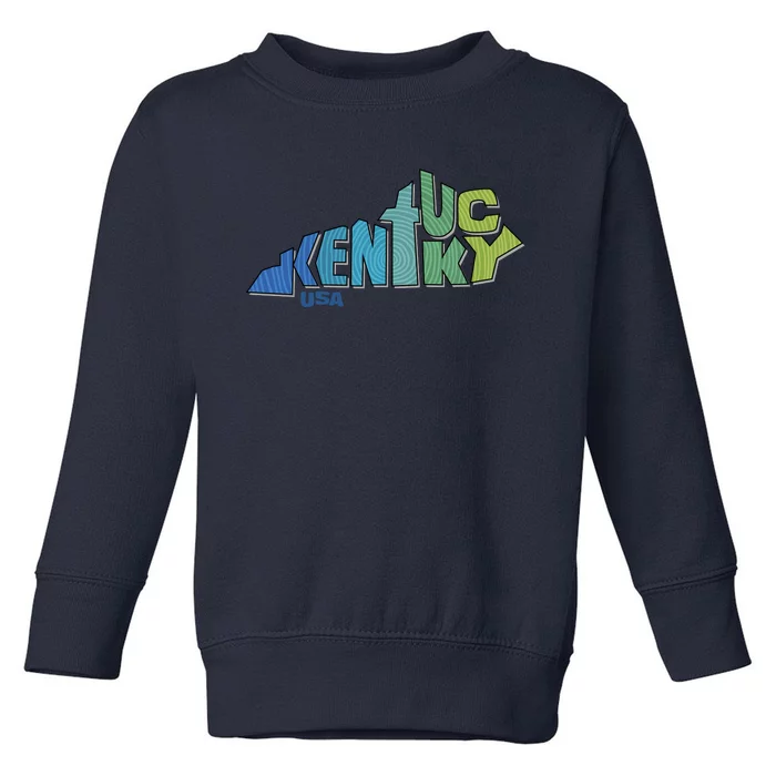 Kentucky Distorted Shape Toddler Sweatshirt