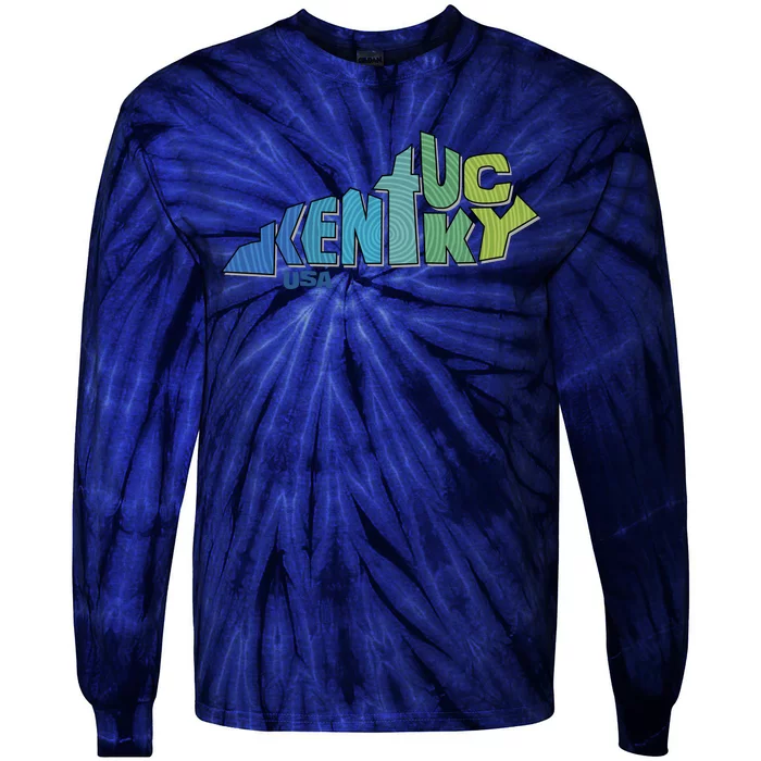 Kentucky Distorted Shape Tie-Dye Long Sleeve Shirt