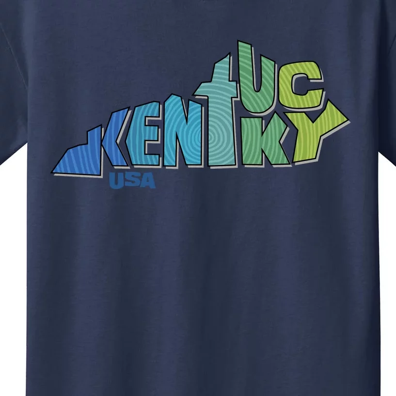 Kentucky Distorted Shape Kids T-Shirt