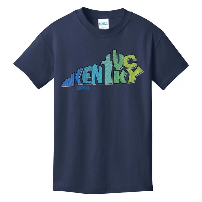 Kentucky Distorted Shape Kids T-Shirt