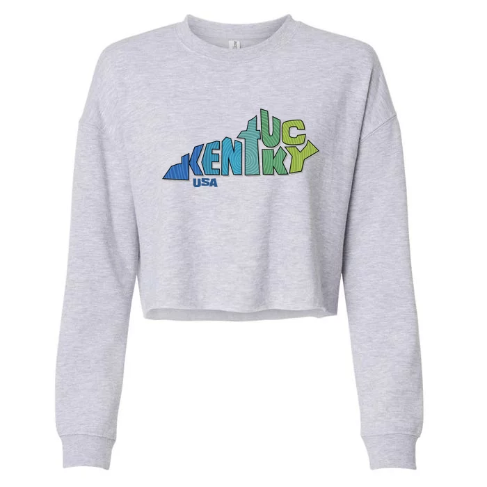 Kentucky Distorted Shape Cropped Pullover Crew