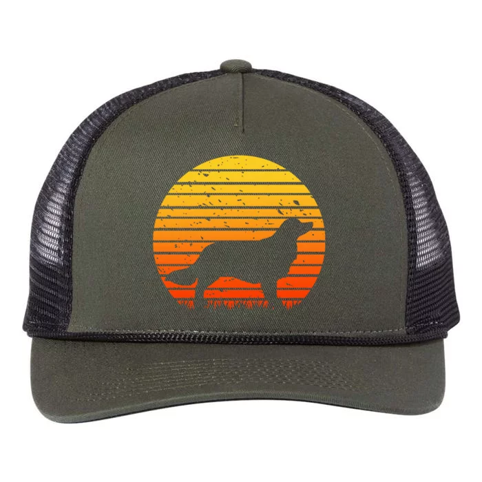 Kooikerhondje Dog Sunset Yellow Retro Rope Trucker Hat Cap