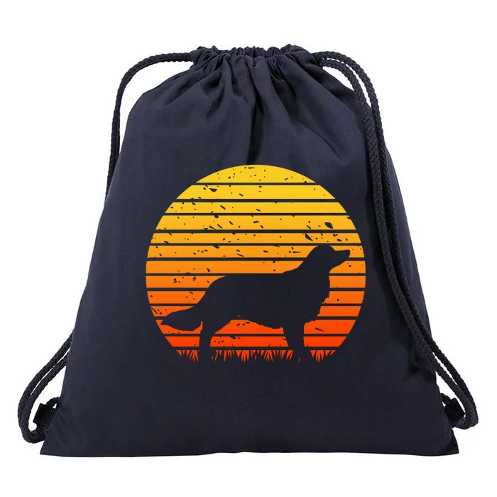 Kooikerhondje Dog Sunset Yellow Drawstring Bag