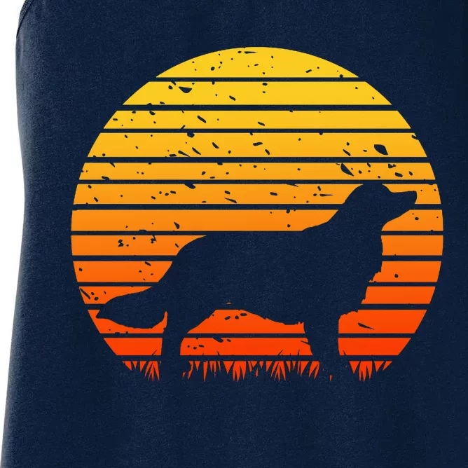 Kooikerhondje Dog Sunset Yellow Women's Racerback Tank