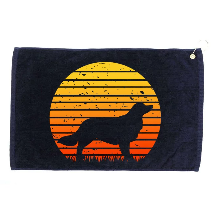 Kooikerhondje Dog Sunset Yellow Grommeted Golf Towel