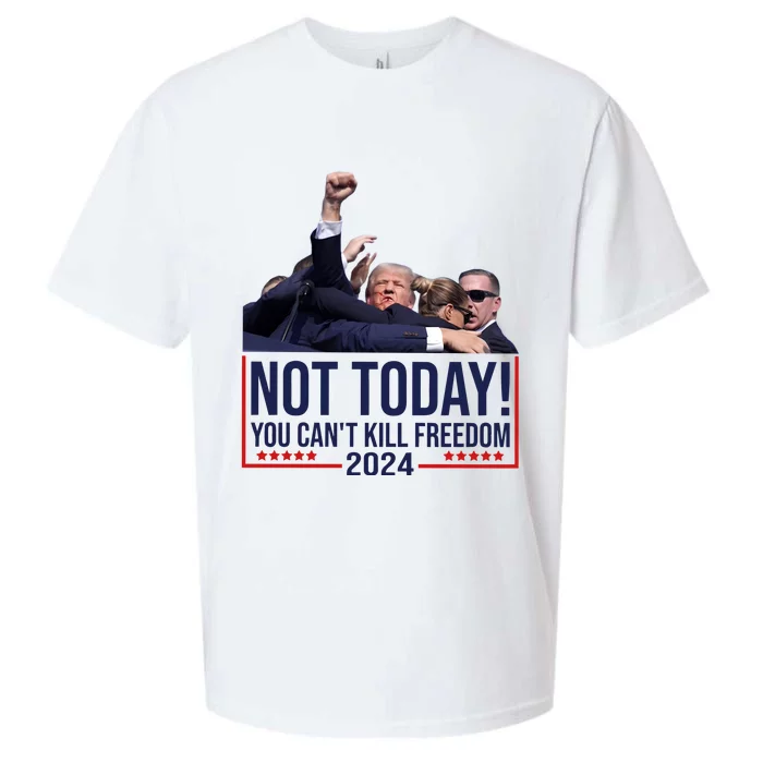 Kykymedia Donald Trump Not Today You CanT Kill Freedom 2024 Sueded Cloud Jersey T-Shirt