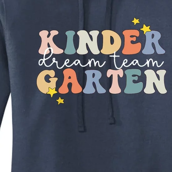 Kindergarten Dream Team Retro Back To School Teacher Student Women's Pullover Hoodie