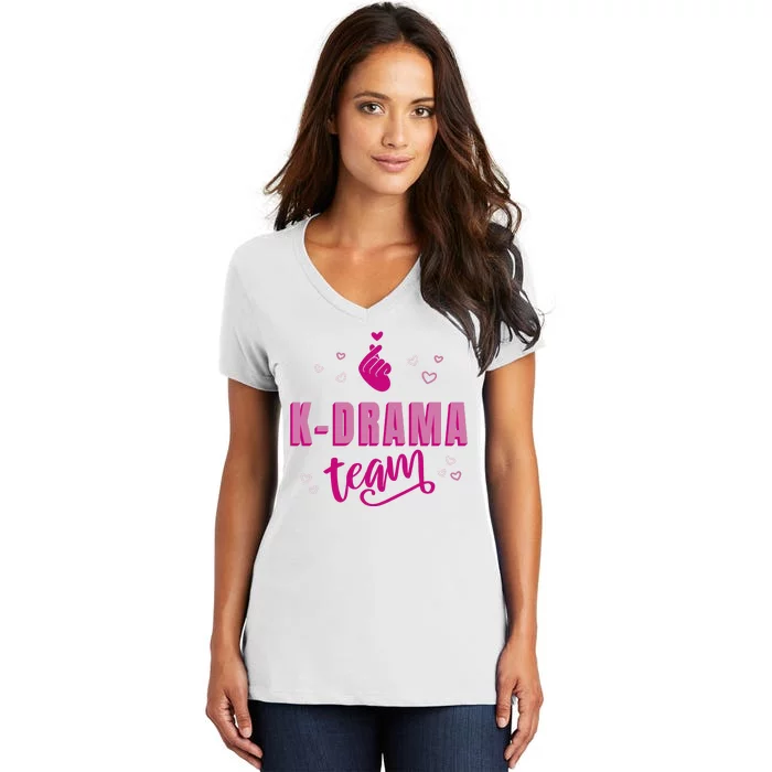 K Drama Team Korea Women's V-Neck T-Shirt