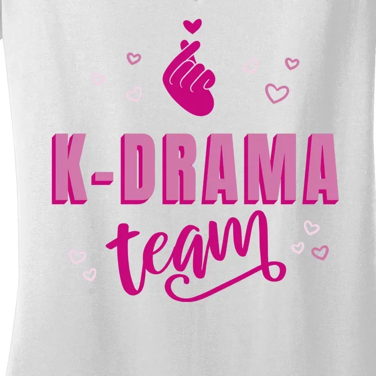 K Drama Team Korea Women's V-Neck T-Shirt