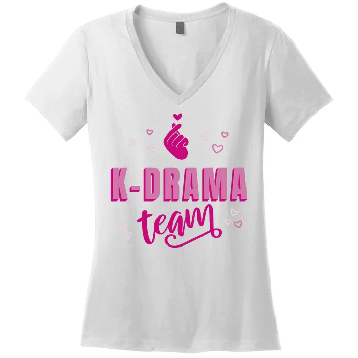 K Drama Team Korea Women's V-Neck T-Shirt