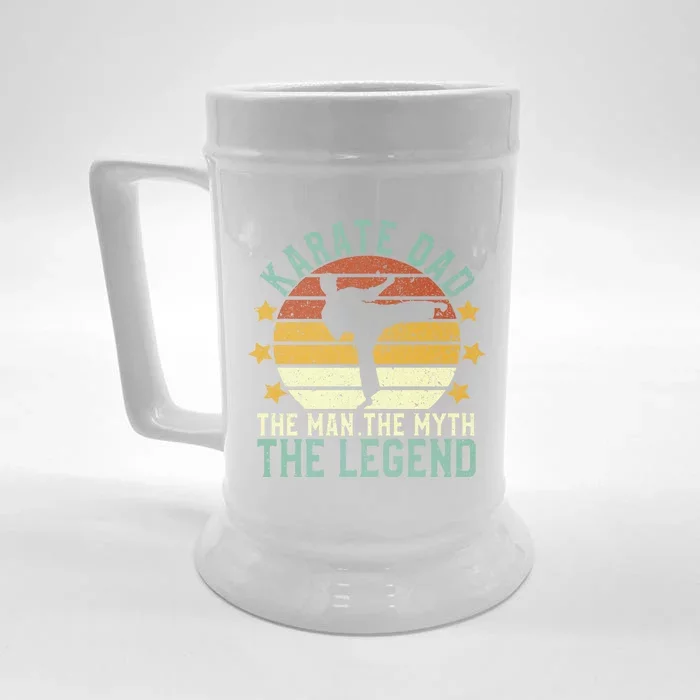 Karate Dad The The Myth The Legend Gift Front & Back Beer Stein