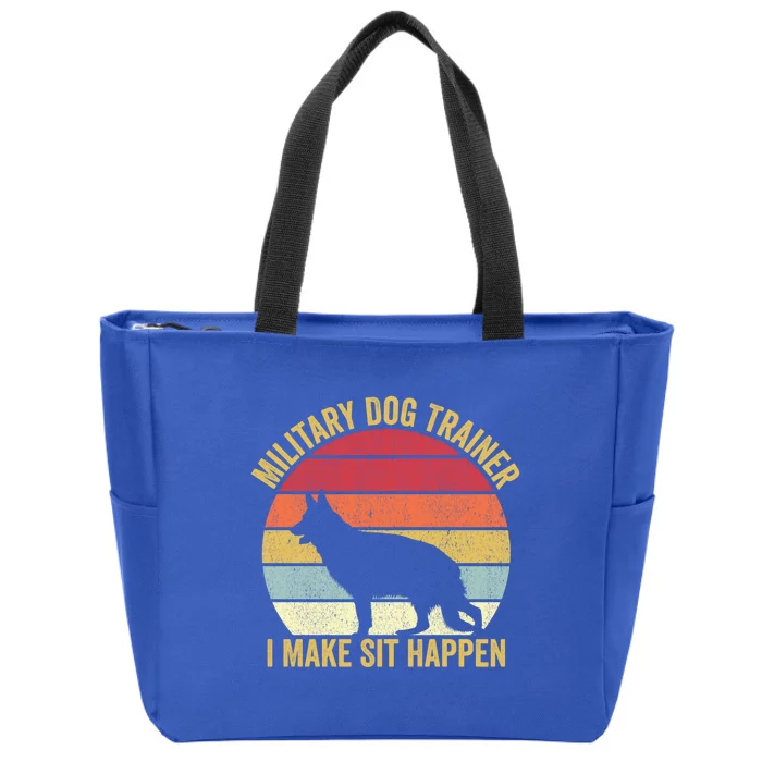 K9 Dog Trainer Police Dog Vintage Military Dog Trainer Great Gift Zip Tote Bag