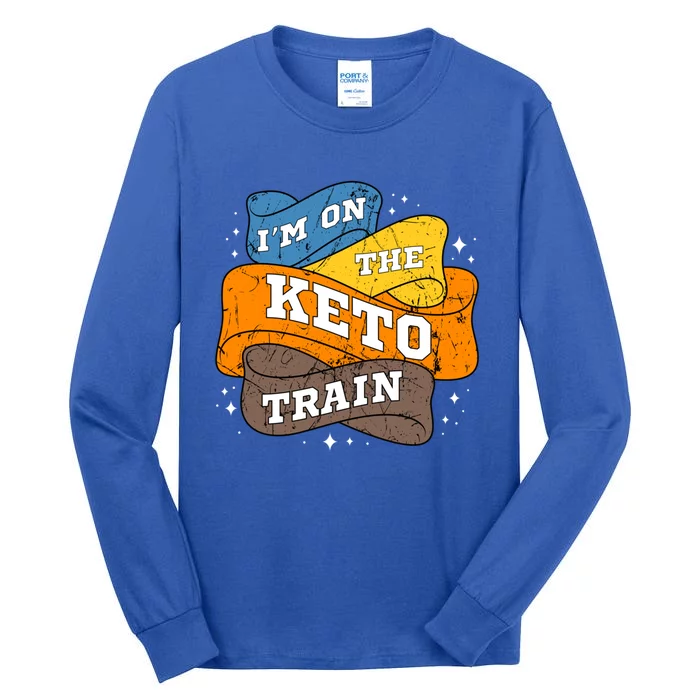 Keto Diet Vintage Ketogenic Ketosis Lowgiftcarb Dietitian Gift Tall Long Sleeve T-Shirt