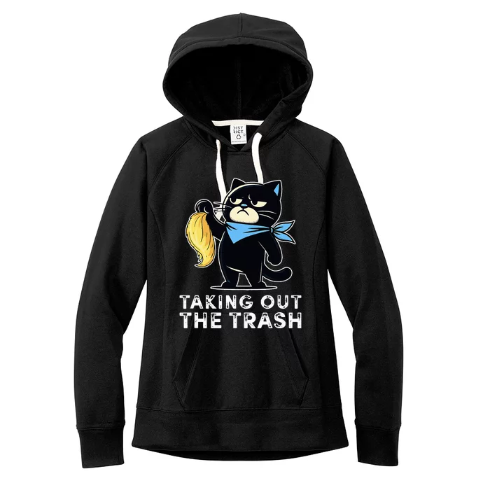 Kamala Debate Win Kamala Debate Trophy Taking Out The Trash Women's Fleece Hoodie