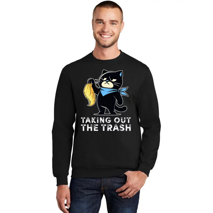 Kamala Debate Win Kamala Debate Trophy Taking Out The Trash Tall Sweatshirt