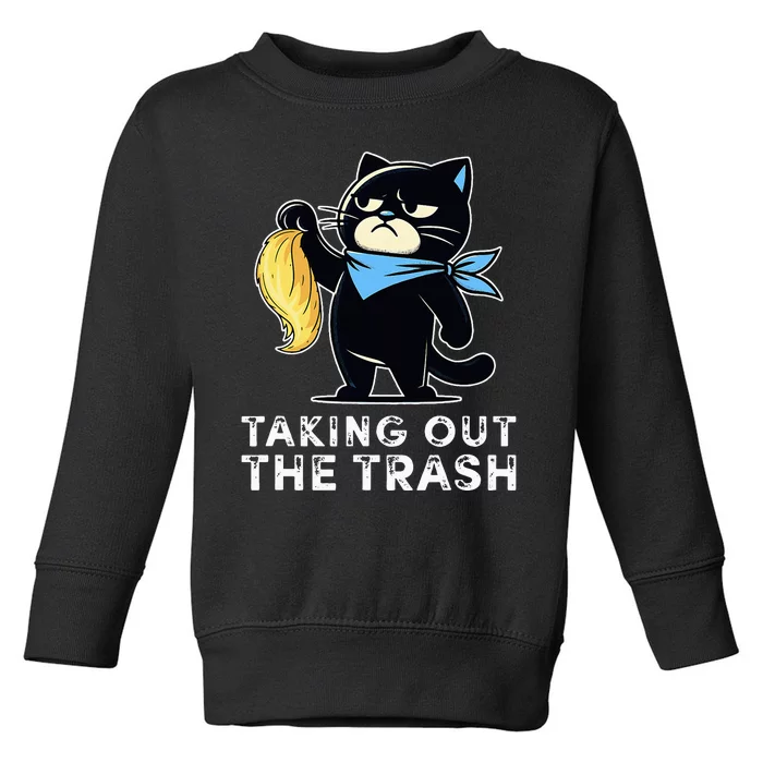 Kamala Debate Win Kamala Debate Trophy Taking Out The Trash Toddler Sweatshirt