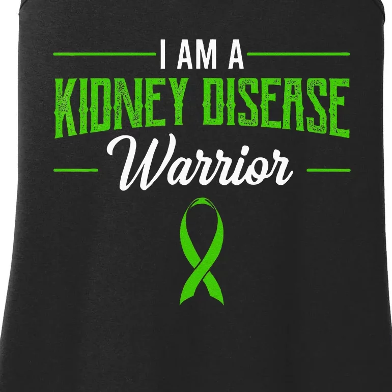 Kidney Disease Warrior Dialysis Nephritis Organ Donor Green Ladies Essential Tank