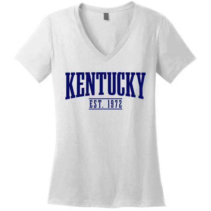 Kentucky Est 1972 Vintage Women's V-Neck T-Shirt