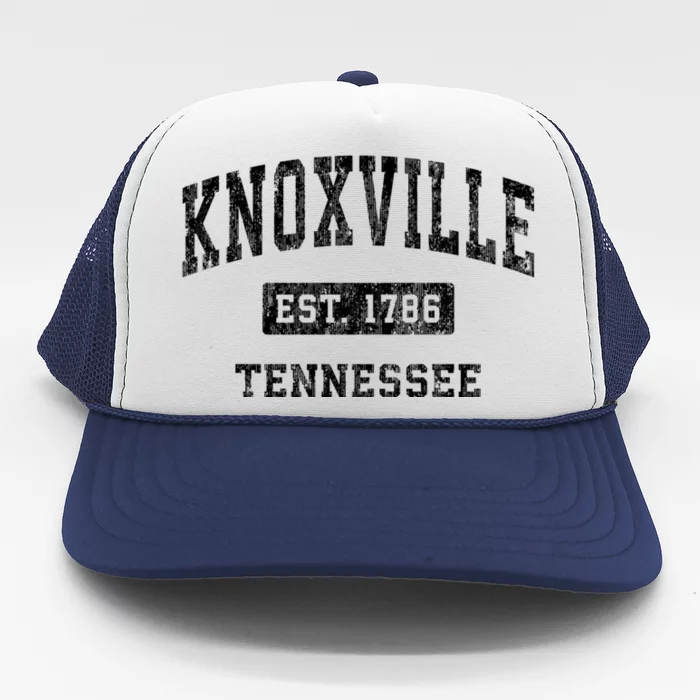 Knoxville Est 1786 Tennessee Tn Vintage Established Sports Design Trucker Hat